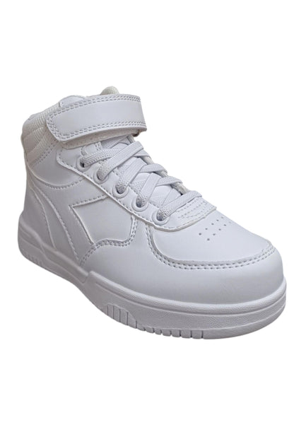 Scarpe sneakers Bambini e ragazzi Diadora RAPTOR  bianco laccio elastico e velcro