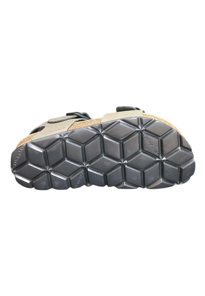 Sandalo bambino Grunland Junior 0635 oliva bio fibbia comfort naturale