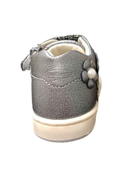 Scarpe sneakers bambina balducci cita  bianco-oro laccio e zip laterale