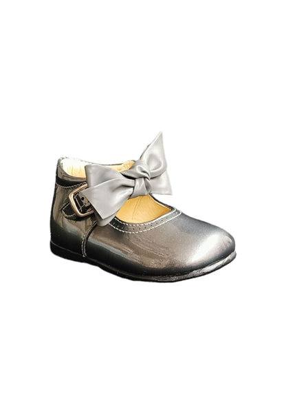 Ballerina primi passi Panyno B1528 grigio vernice fibbia fiocco estraibile
