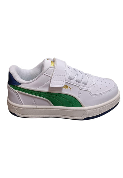 Puma Caven Sneakers Bambino Ragazzo Bianco Verdone - Scarpe Ginnastica Velcro