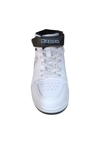 Scarpe sneakers Bambini e ragazzi Kappa KV1  bianco-nero laccio elastico e velcro