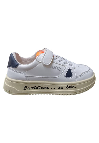 Scarpe sneakers Unisex bambini SUNS YANKEES  bianco-nero 20-35 velcro/ 36-39 laccio