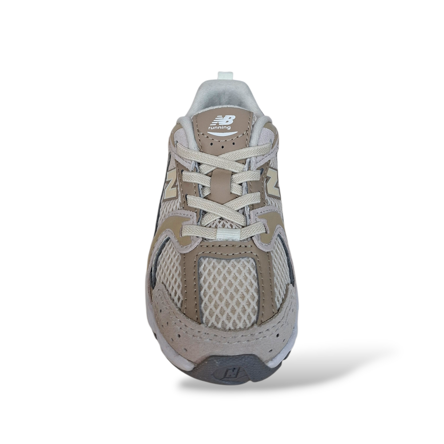 Sneakers bambino New Balance 530 beige bianche laccio