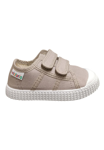 Scarpe sneakers Bambini e ragazzi Victoria basket beige velcro