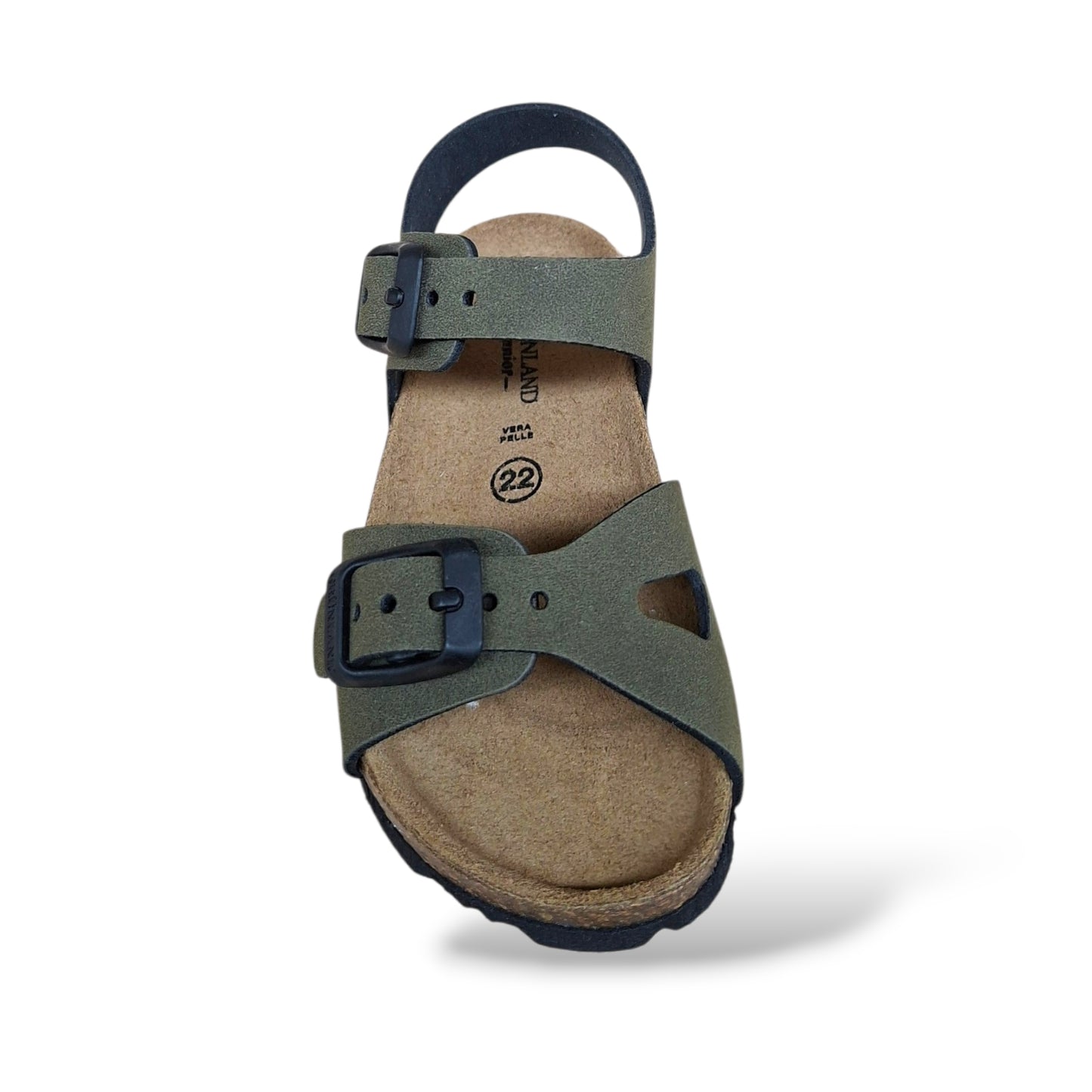 Sandalo Bio Sughero Bambini Grunland Junior Aria Oliva – Primi Passi Fibia EVA