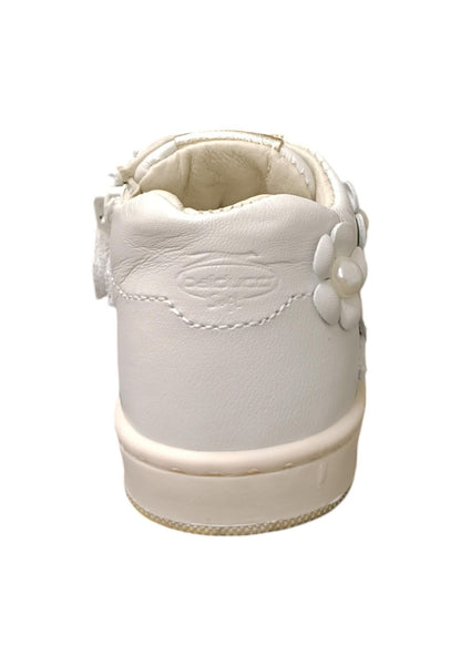 Scarpe sneakers bambina balducci cita  bianco-oro laccio e zip laterale