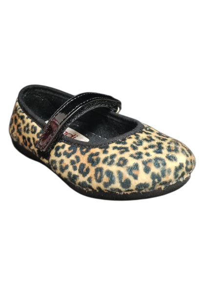 Ballerina bambina Vul-Ladi Candy nero maculato velluto velcro elegance style