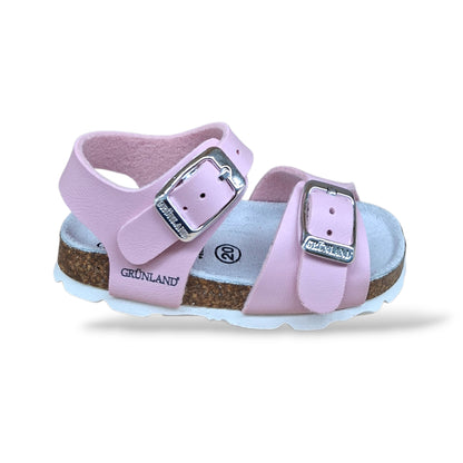 Sandalo Bio Sughero Bambine Grunland Junior Aria Rosa – Primissimi Passi Fibia EVA Taglia 20-24