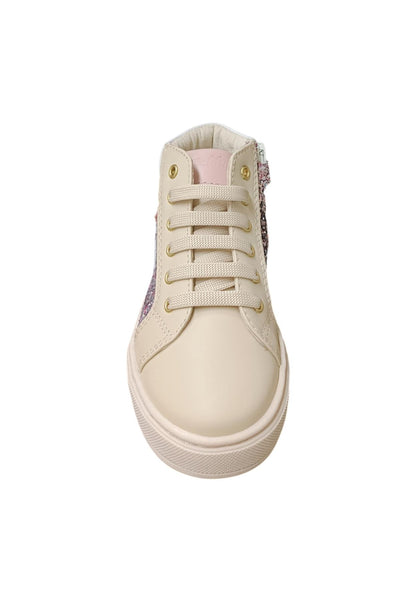 Scarpe sneakers Bambine e ragazze balducci KIABI  beige-rosa-bianco-multicolor laccio e zip laterale