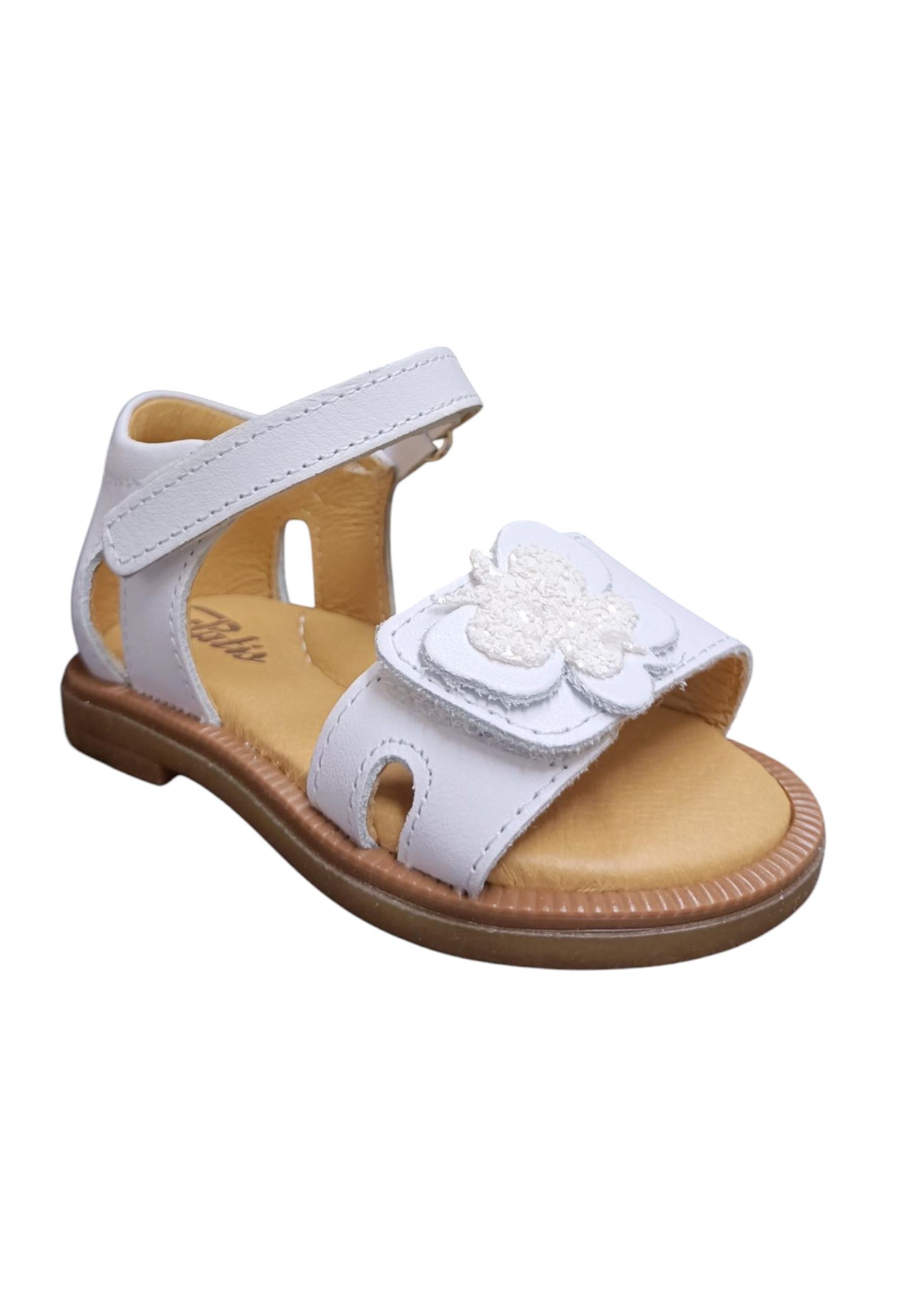 Scarpe sandalo tallonato Bambine platis open classic  bianco velcro