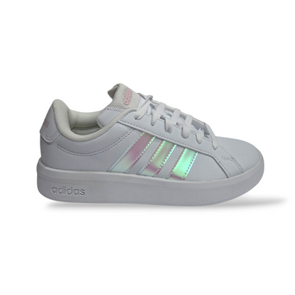 Sneakers bambina Adidas Grand Court bianco cangiante sportive