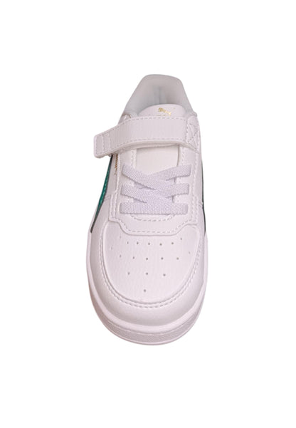 sarpe sneakers Bambini e ragazzi PUMA CAVEN  bianco-verdone laccio elastico e velcro