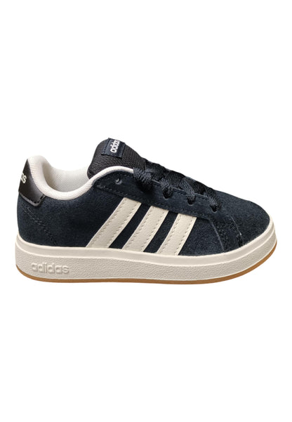 sarpe sneakers Bambini e ragazzi adidas GRAND COURT  nero-bianco laccio