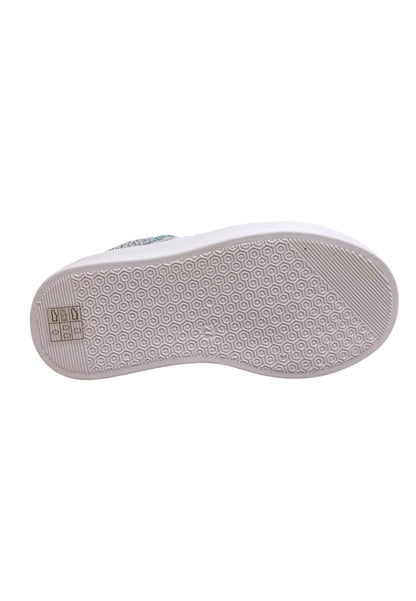 Scarpe sneakers Bambine e ragazze balducci kiab  bianco-argento laccio e zip laterale