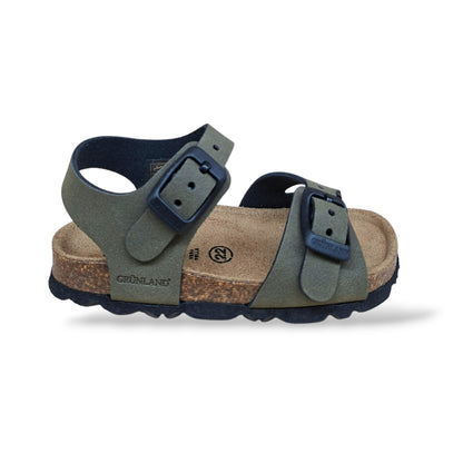 Sandalo Bio Sughero Bambini Grunland Junior Aria Oliva – Primi Passi Fibia EVA