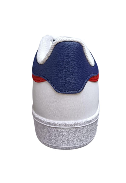 sarpe sneakers Bambini e ragazzi adidas hoops  bianco-blue-rosso laccio