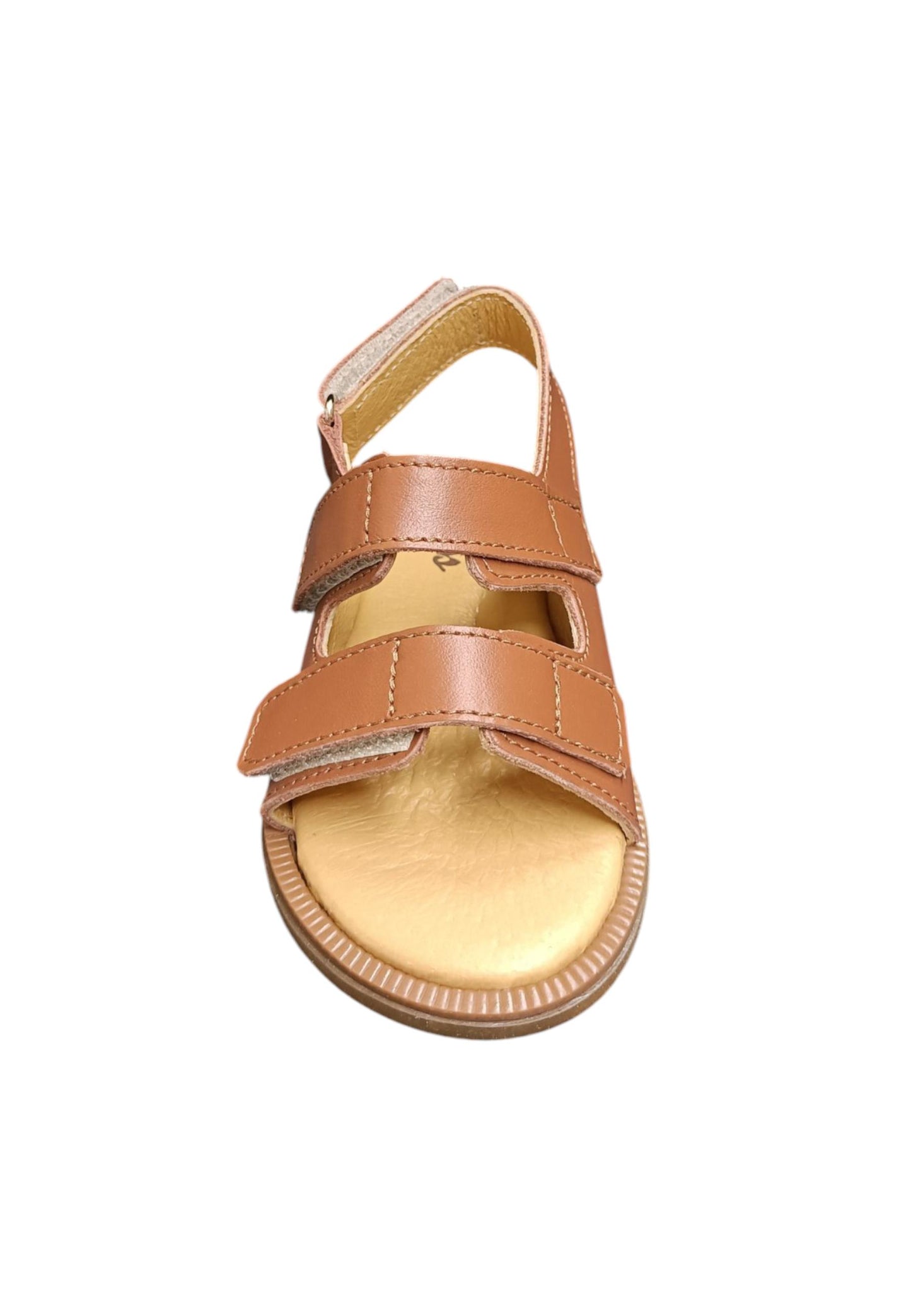Sandalo bambino Platis Open Classic cuoio pelle - Sandalo da passeggio con velcro