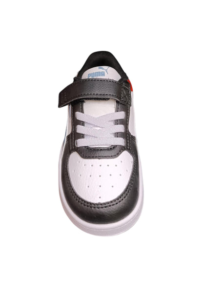 Scarpe sneakers Bambini e ragazzi PUMA CAVEN  nero-arancione-celeste laccio elastico e velcro