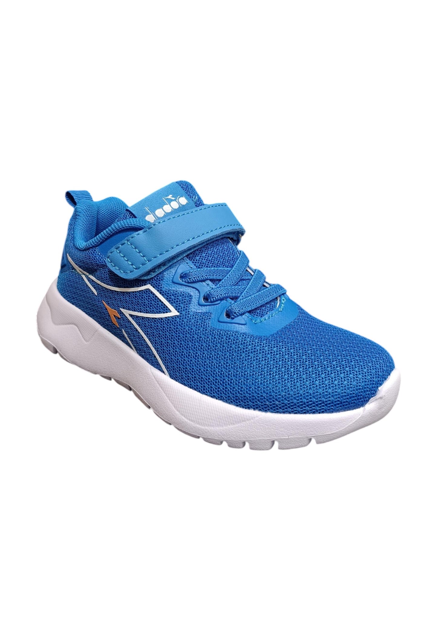 Scarpe sneakers Bambini e ragazzi Diadora evo run  azzurro-bianco laccio elastico e velcro