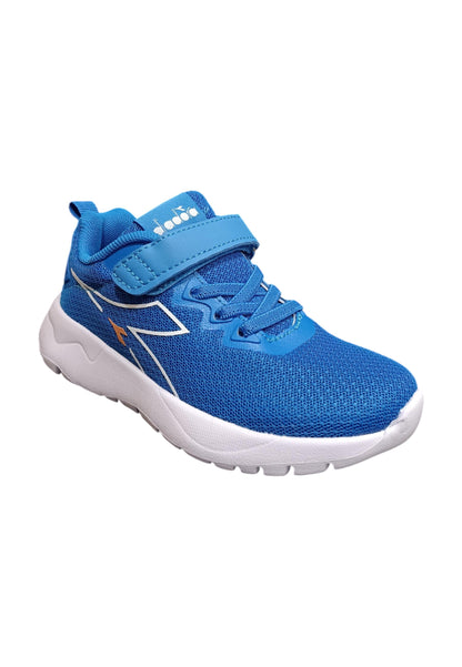 Scarpe sneakers Bambini e ragazzi Diadora evo run  azzurro-bianco laccio elastico e velcro