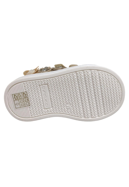 Sneakers primi passi bambina Balducci Cita oro pelle - Eleganza preziosa con velcro