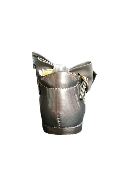 Ballerina primi passi Panyno B1528 grigio vernice fibbia fiocco estraibile
