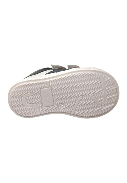 Ciao Star Baby Sneakers Primi Passi Bimbo Bianco Verdone Nero - Scarpe Pelle Velcro