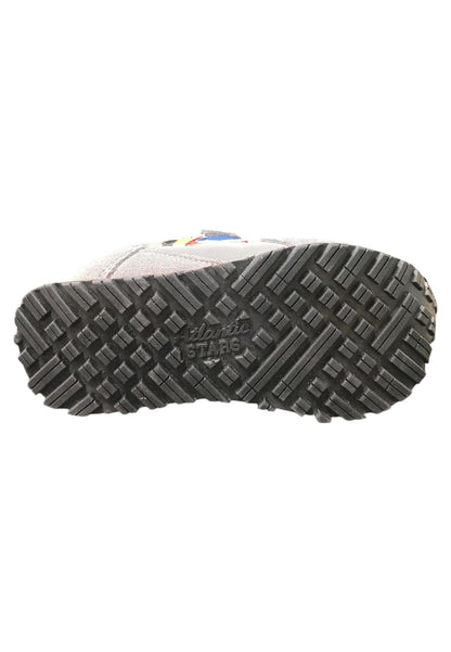 Scarpe sneakers Unisex bambini Atlantic Stars BEN  grigio-giallo-rosso-azzurro-nero laccio elastico e velcro