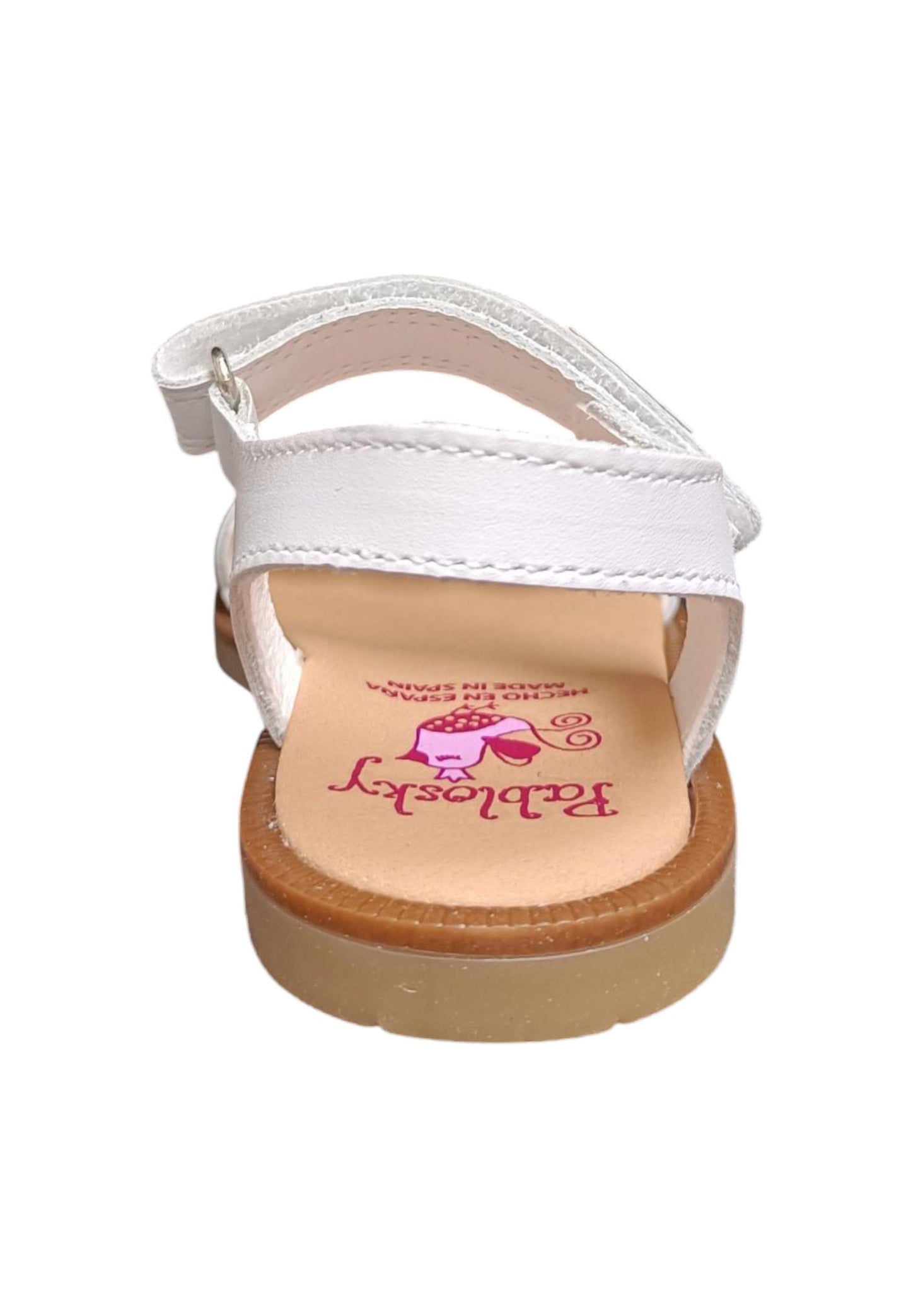 Sandalo bambina Pablosky Olimpo bianco pelle velcro comfort anatomico