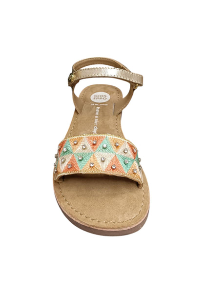 Sandalo bambina Gioseppo Montrose multicolor pelle velcro comfort elegance