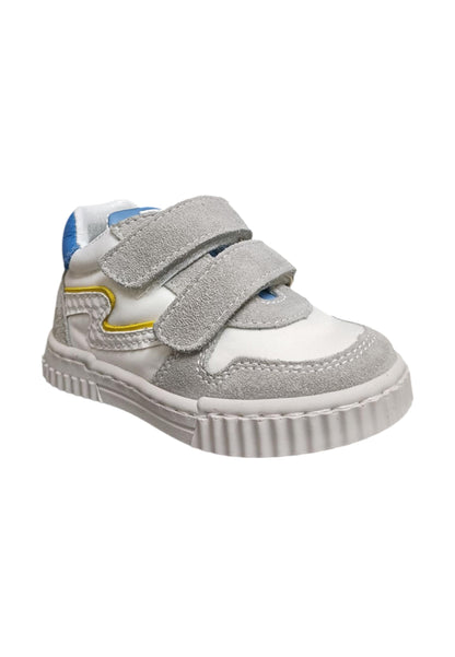 Scarpe sneakers Bambini balocchi MINI  bianco-grigio-giallo-azzurro velcro