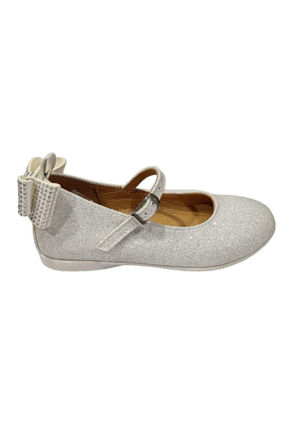 Ballerina bambina Platis P2240 bianco multicolore glitter fibbia elegance style