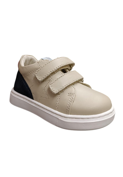 Sneakers primi passi bambino Balducci Cita bianco blu pelle - Freschezza marina con velcro