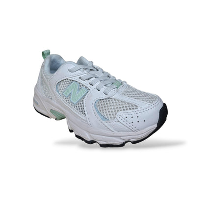 New-Balance-530-junior-bianco-verde-stile-retro-Scarpetteria-Gica-Trani

