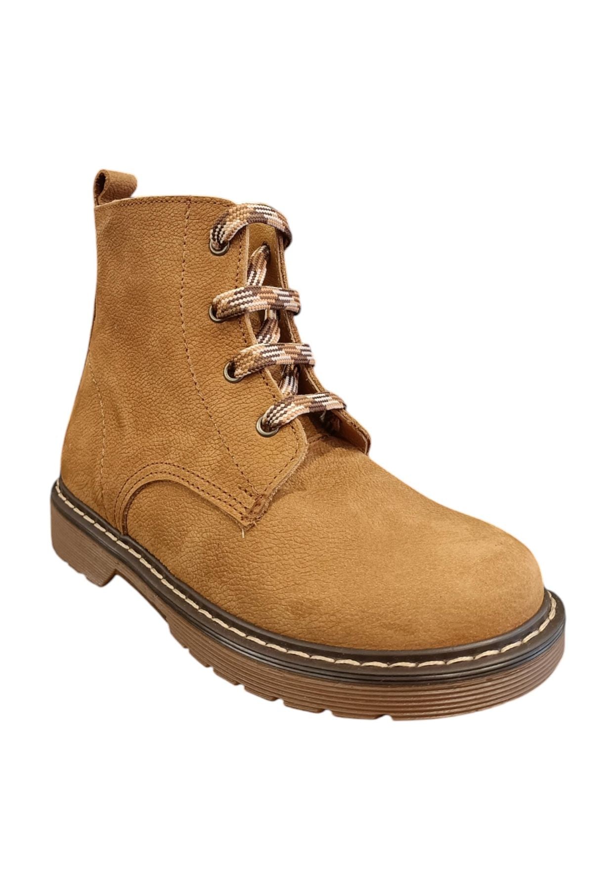 Anfibio bambino Platis P1196 tabacco suede zip laterale urban style