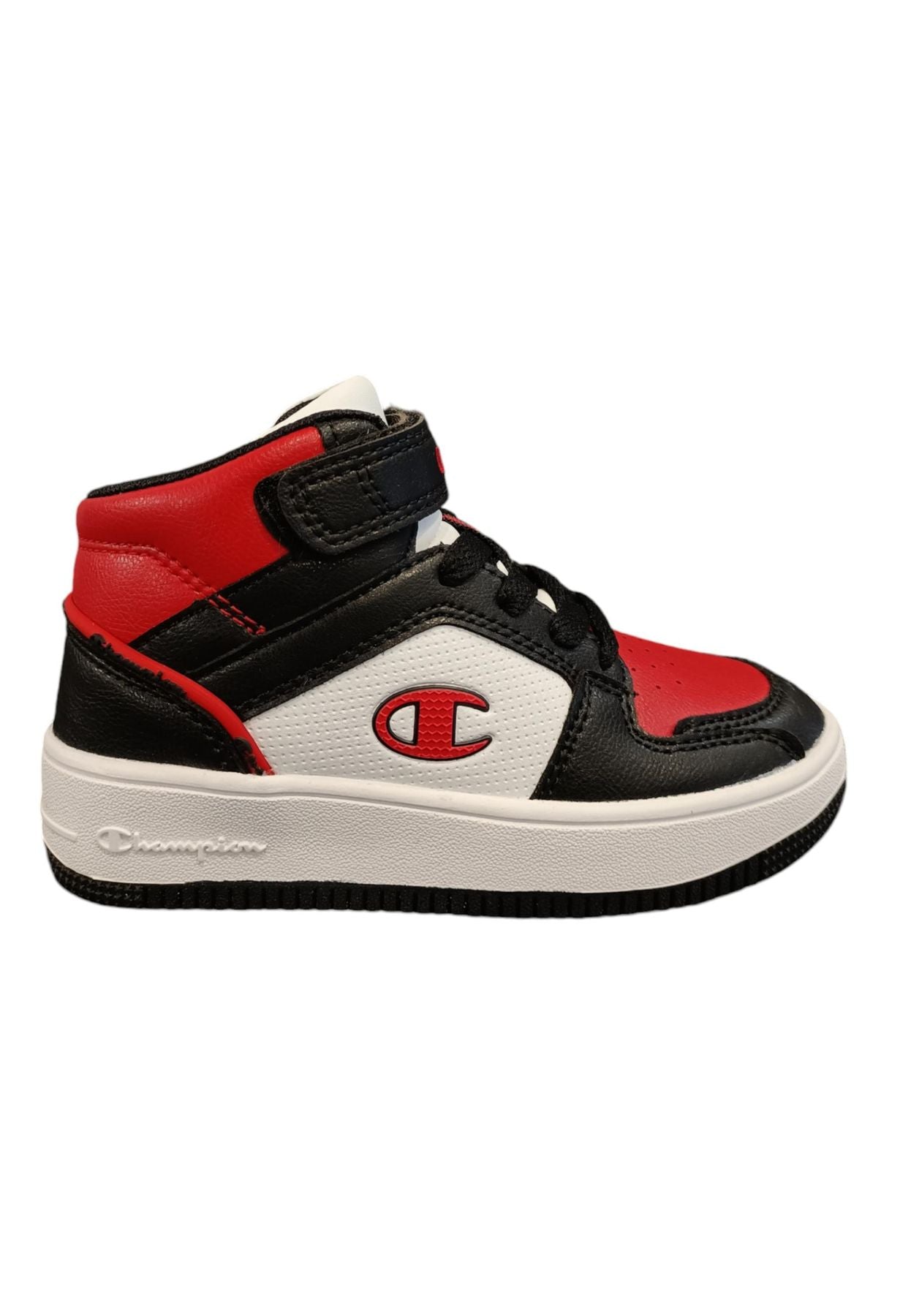 Scarpe sneakers Unisex bambini Champion REBOUND  bianco-nero laccio elastico