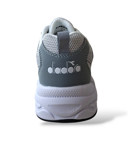 Diadora Alley – Sneakers Ragazzo Grigio Bianco | Scamosciato e Laccio | Taglie 36-39