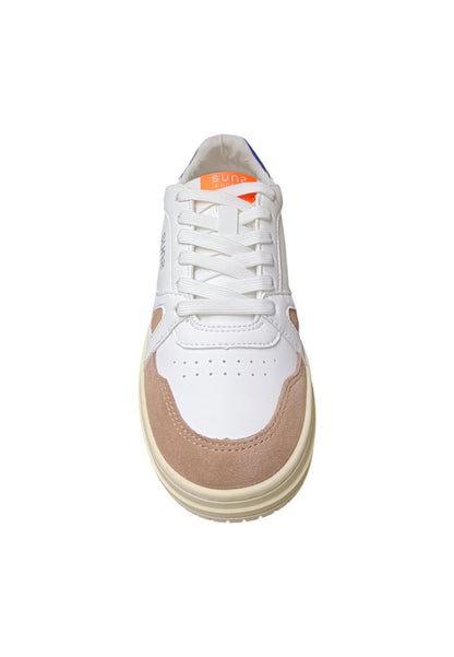 Scarpe sneakers Unisex bambini SUNS EXPLORER  bianco-azzurro-taupe 20-35 velcro/ 36-39 laccio