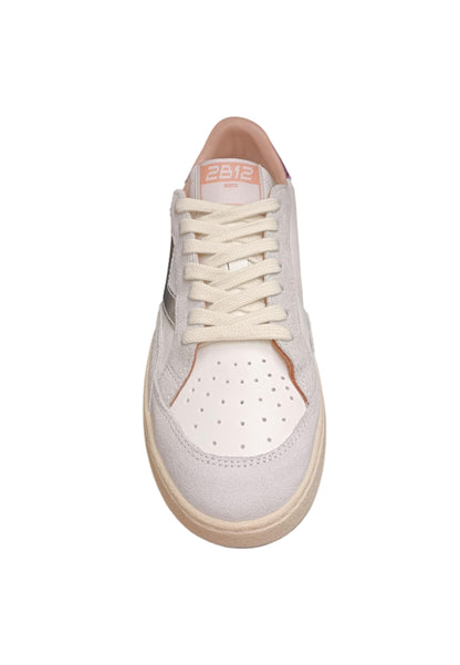 Scarpe sneakers Bambine e ragazze 2B12 JRPLAY bianco-grigio-fuxja laccio