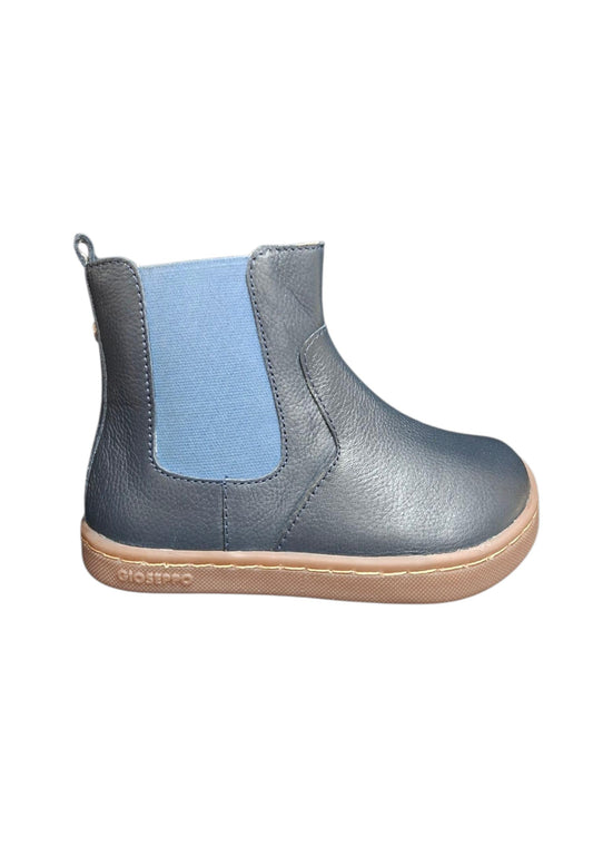 Stivaletti bambino Gioseppo Haslett blue marrone pelle - Stile urban con zip laterale
