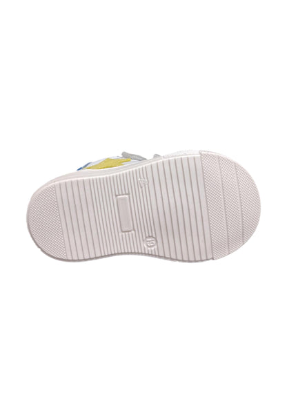 Scarpe sneakers Bambini balocchi MINI  grigio-giallo-azzurro-bianco velcro