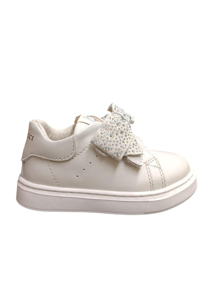 Sneakers primi passi bambina Balducci Cita bianco pelle - Purezza classica con chiusura velcro