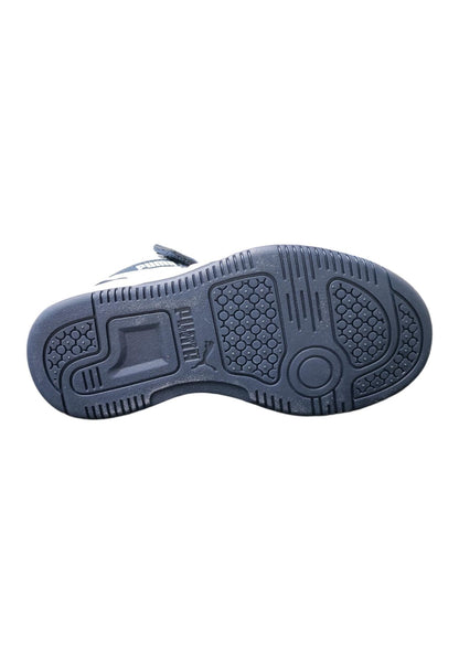 Scarpe sneakers Unisex bambini PUMA REBOUND  bianco-nero laccio elastico e velcro