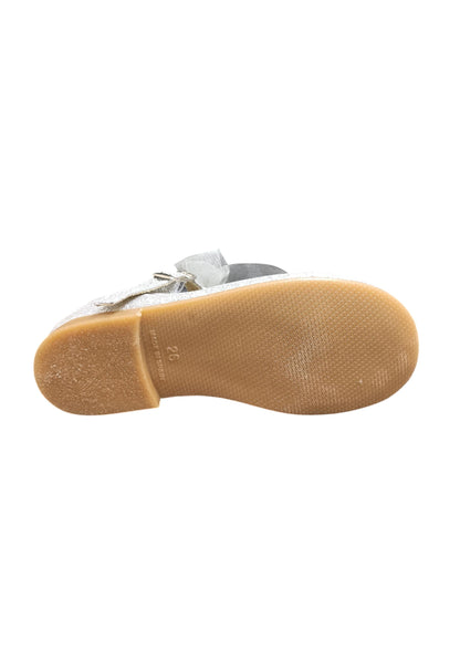 Ballerina bambina Panyno B3024 argento glitter fibbia fiocco estraibile elegance