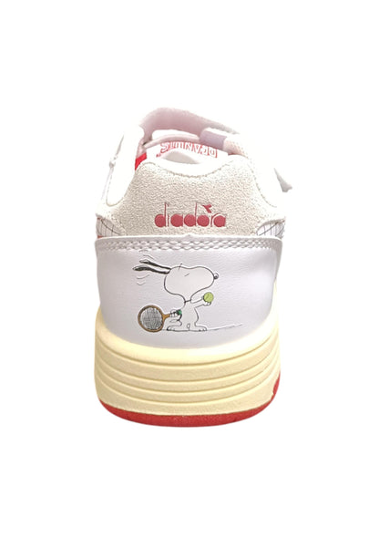 Scarpe sneakers Bambine e ragazze Diadora RAPTOR  bianco-rosso velcro