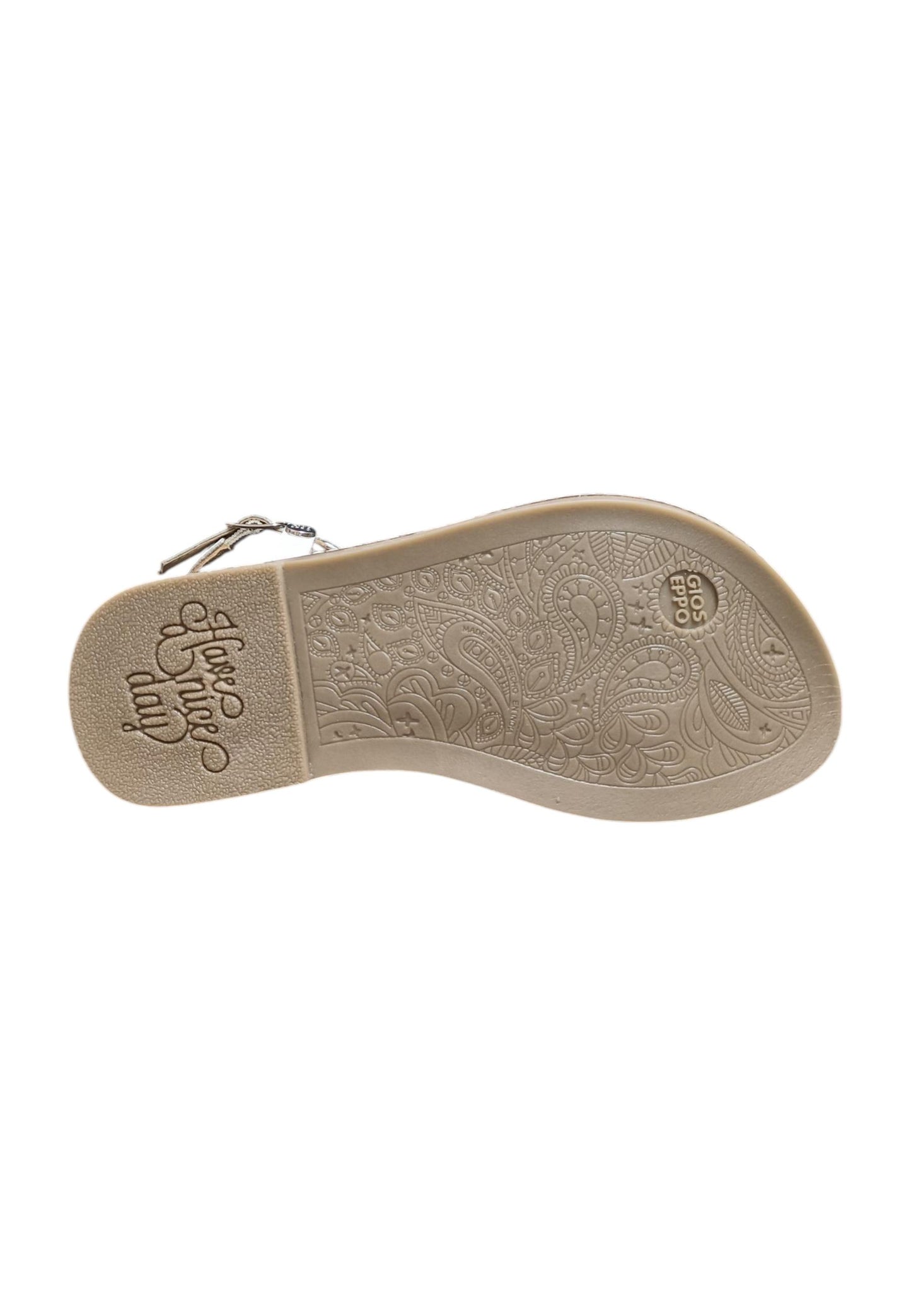 Sandalo bambina Gioseppo Suffield bianco pelle fibbia comfort elegance