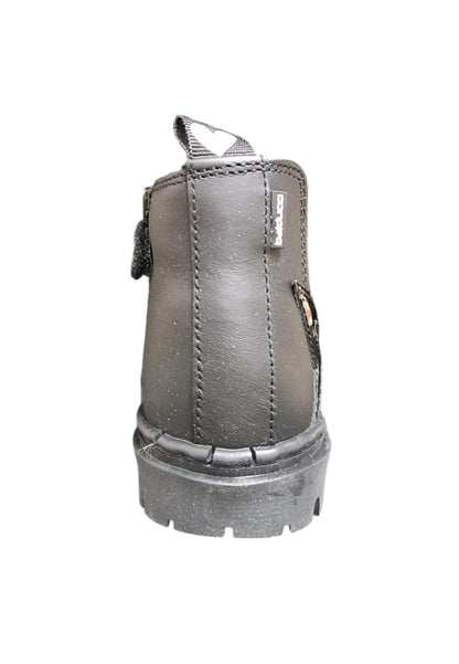 Stivaletti bambina Balducci Volga nero argento pelle - Primi passi Made in Italy