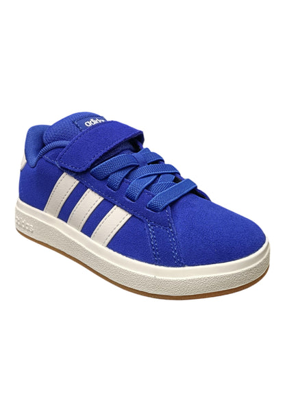Scarpe sneakers Bambini e ragazzi adidas GRAND COURT  azzurro-bianco laccio elastico e velcro