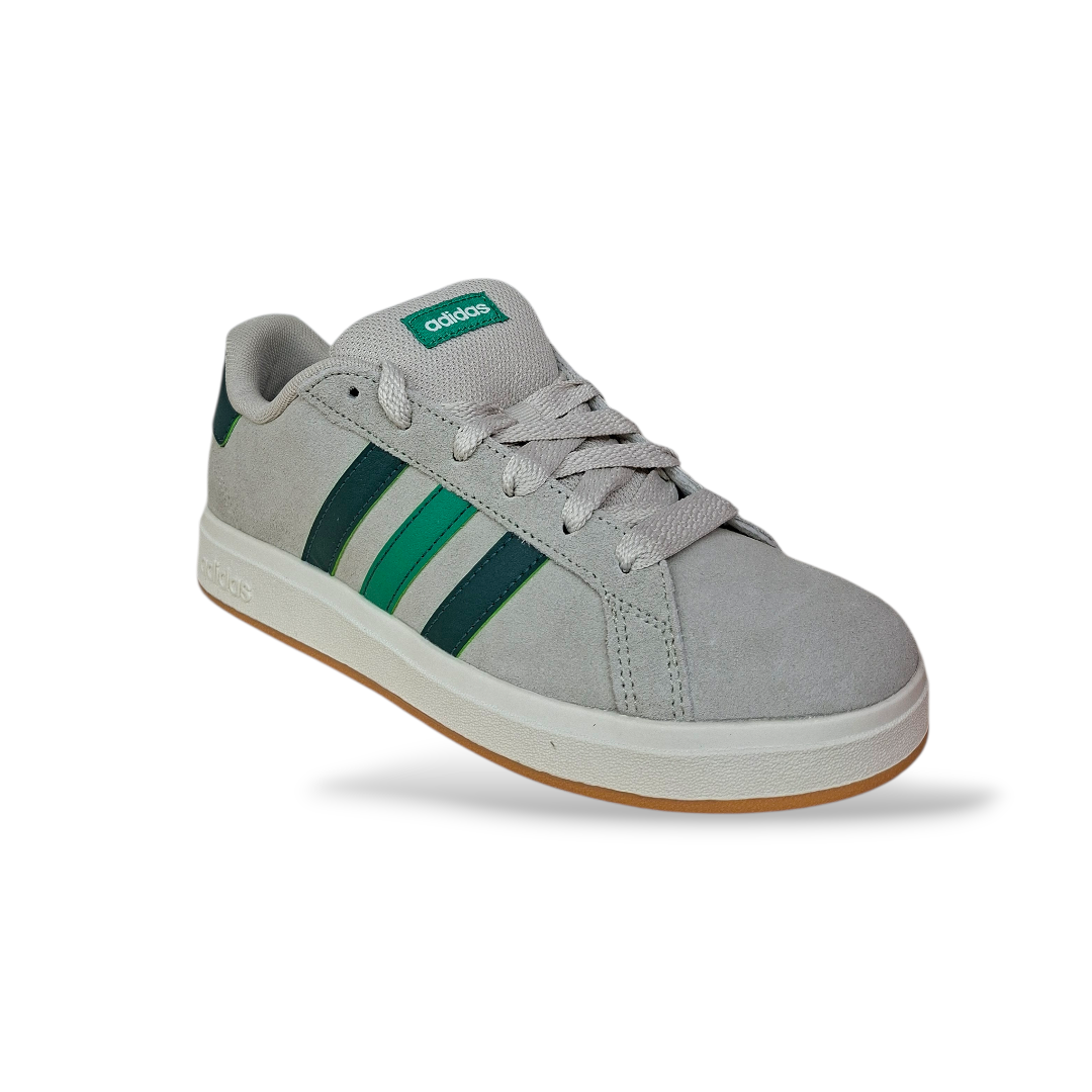 Sneakers bambino Adidas Grand Court grigio verde sportive